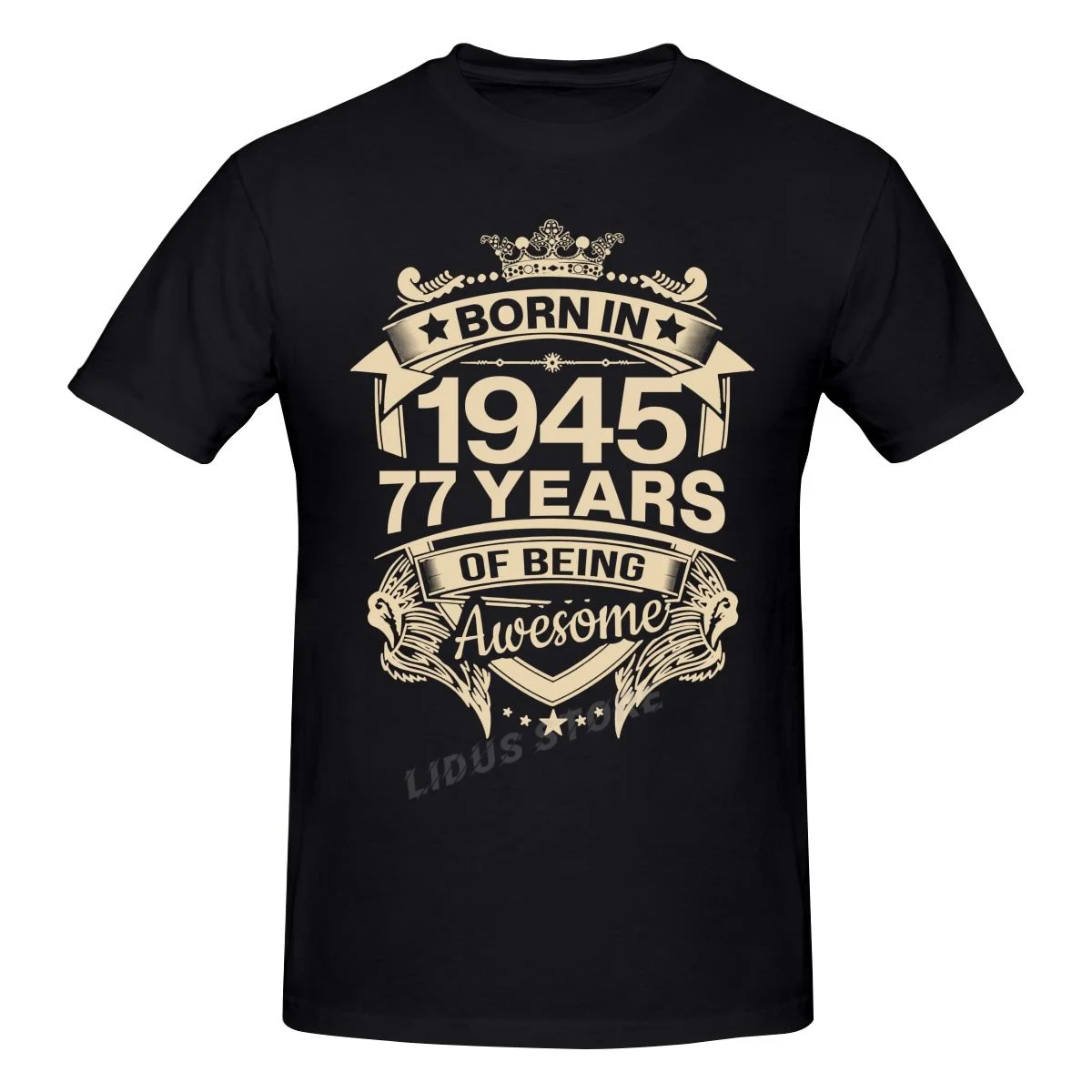 

Born In 1945 77 Years For 77th Birthday Gift T shirts Harajuku Short Sleeve T-shirt Graphics Tshirt Brands Tee Tops