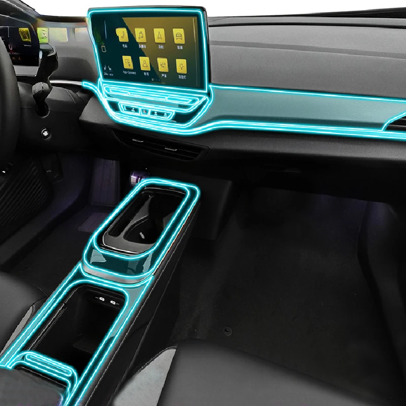 

For Volkswagen ID.4 CROZZ Car Interior Center console Transparent TPU Protective film Anti-scratch Repair film Accessories Refit