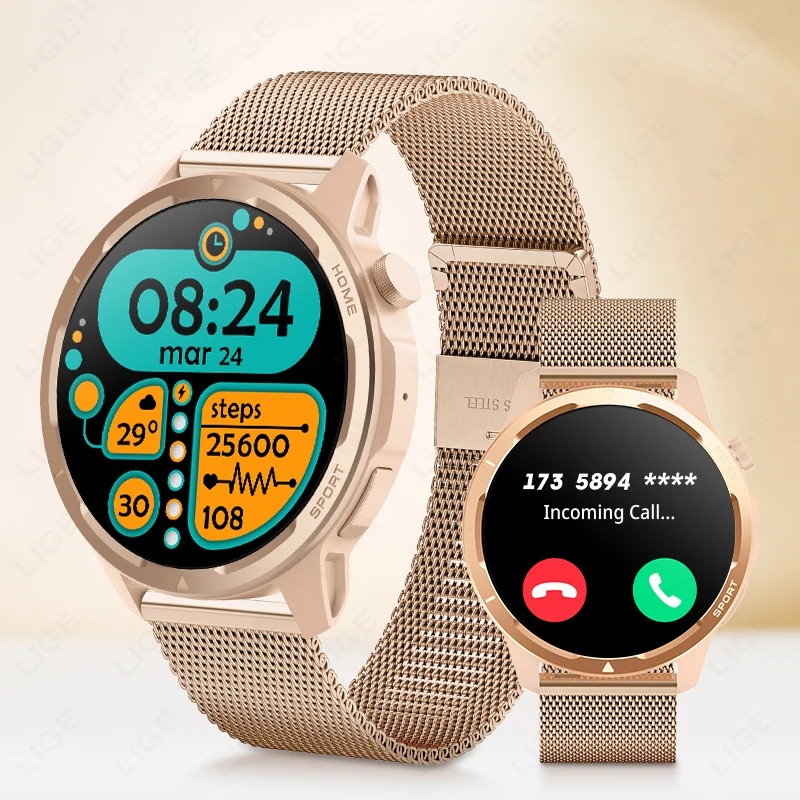 Модные Умные Часы Для Женщин С Bluetooth Фитнес-отслеживанием Монитором