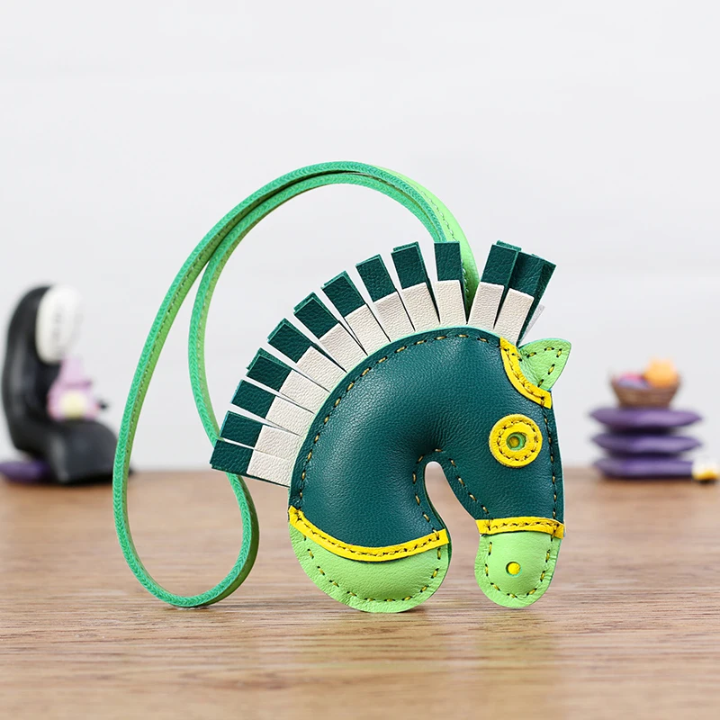 H home Geegee Cammail pendant horse head pendant handmade leather bag pendant female rearview mirror pendant male