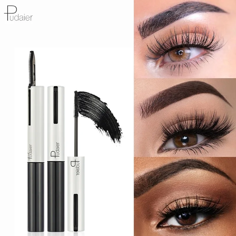 

Pudaier 4D Silk Fiber Lashes Mascara Cosmetics Smudge-proof Lengthens Eyelashes Curling Waterproof Growth Lashes Makeup Tools