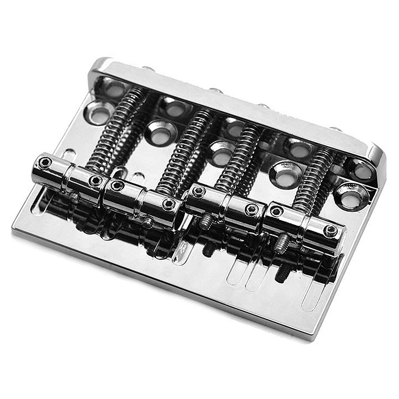 4-струнный твердый хвостовой бас-гитарный мост для Fender Precision Jazz Bass PB JB Style Chrome