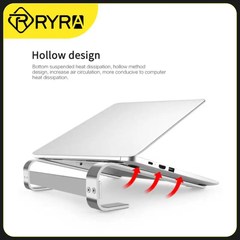 

Подставка для ноутбука RYRA, вентилируемая эргономичная Алюминиевая Подставка для ноутбука, совместимая с MacBook Air, подходит для компьютера 10-18...