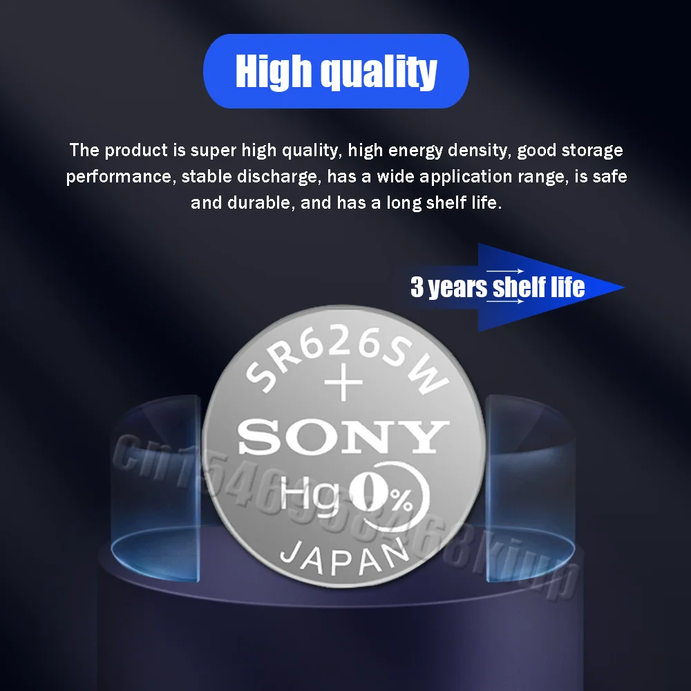 Кнопочная ячейка SONY 377 377A SR626SW для часов игрушек автомобильных ключей калькулятор