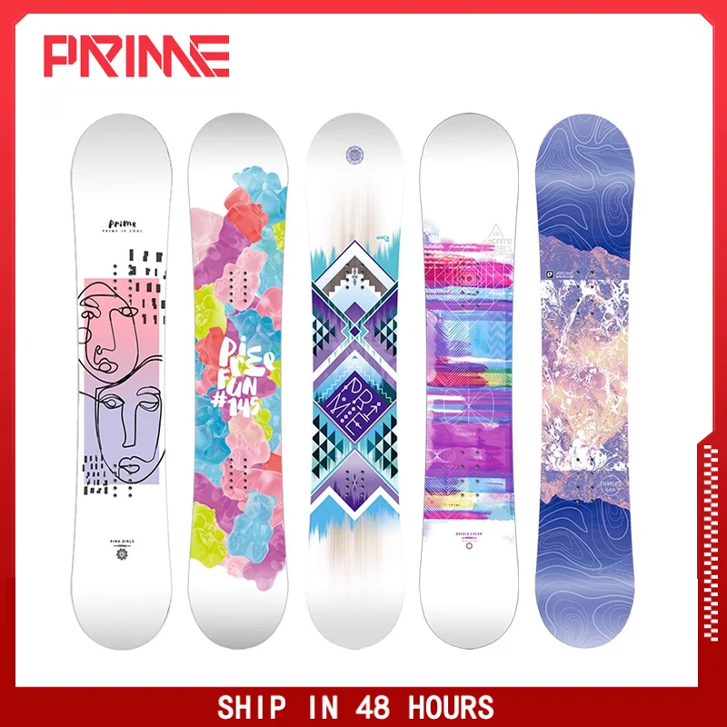 

PRIME Snowboard All-round Ski Board Flat Flower Boards Winter Outdoor Sport Adult Beginner Ski Equipment for Men Women 150cm