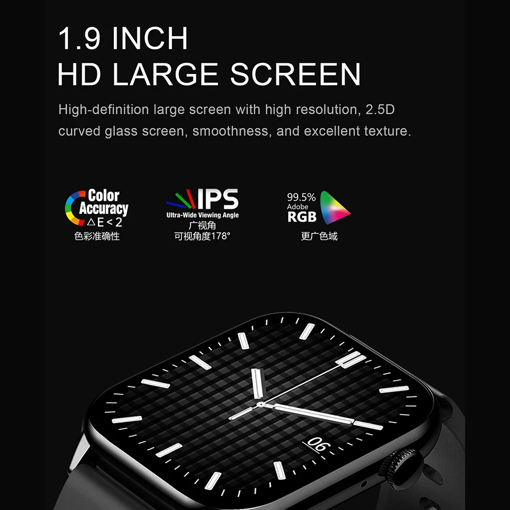 Умные часы C60 VS HD11 1 9 дюйма с полным экраном Bluetooth телефон пульс монитор сна NFC