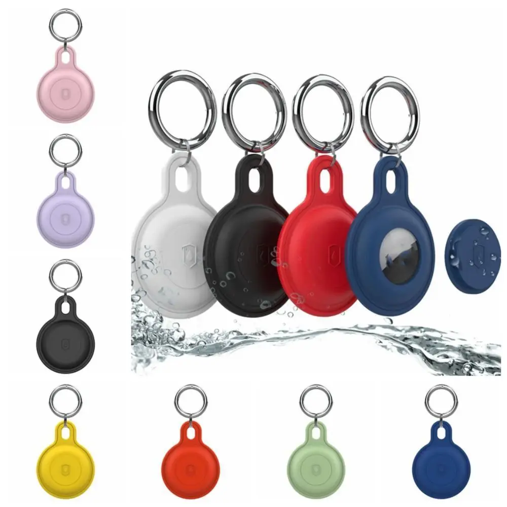 

Anti-scratch Silicone Airtag Key Ring Holder with Waterproof Plug Anti-lost Airtag Protective Case IP68 Waterproof