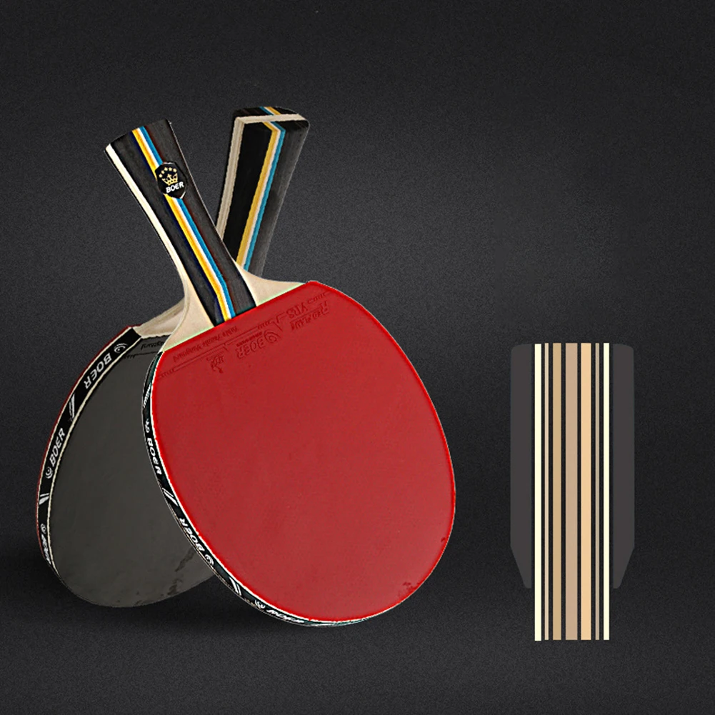 

Racket Bag Table Tennis Racket Indoor Games 7 Ply Wood BOER Two-star Basswood Racket Finished Racket Horizontal Racket