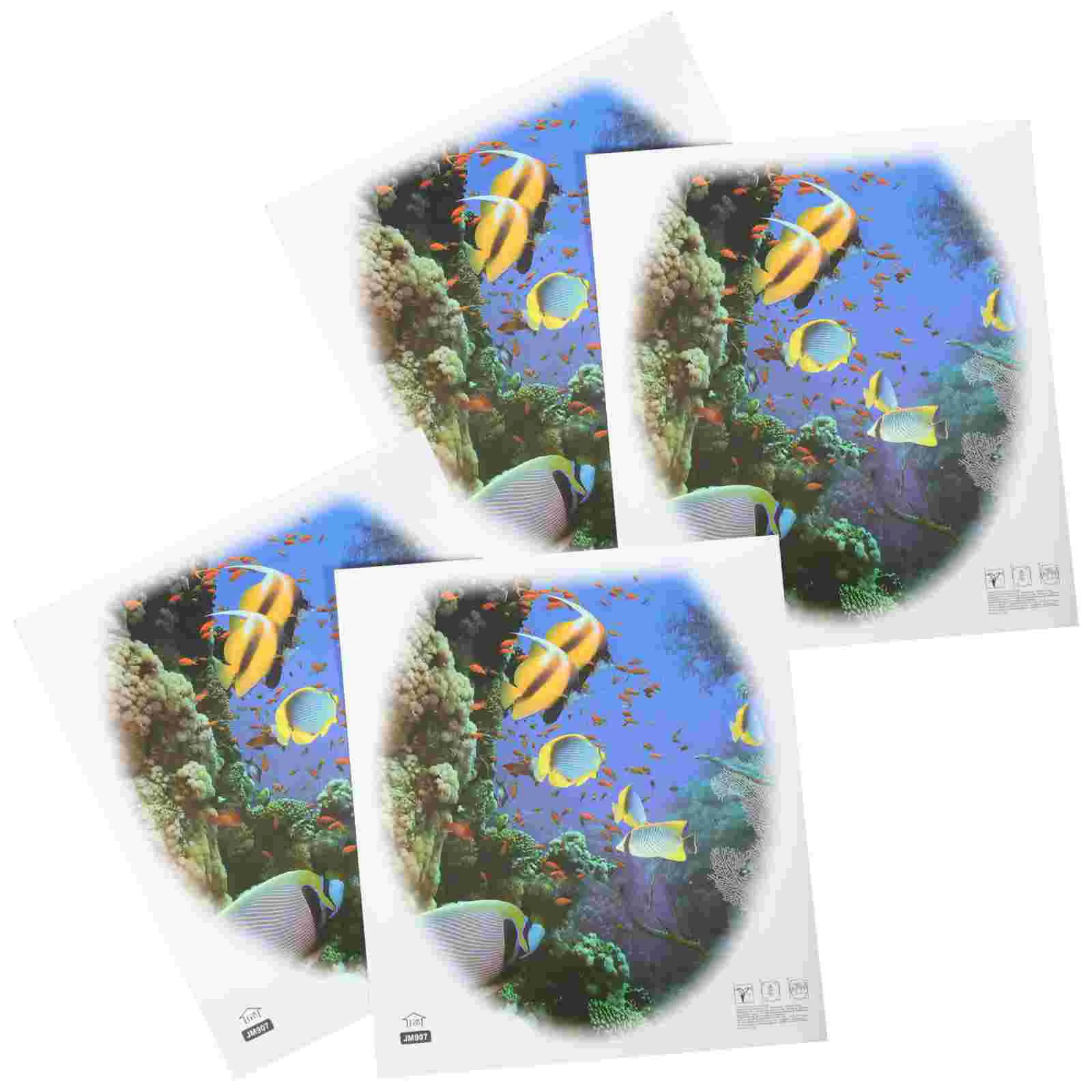 

4Pcs Simplicity Toilet Sticker Adhesive Toilet Lid Sticker Washroom Toilet Sticker Decoration
