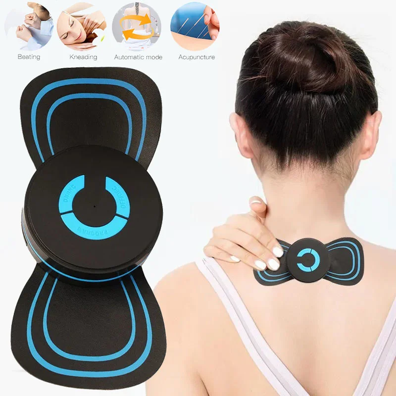 

6 Moudle Electric Neck Massager Pad Low Frequency Pulse Stimulator Sticker Shoulder Cervical Vertebra Muscle Relief Pain Massage