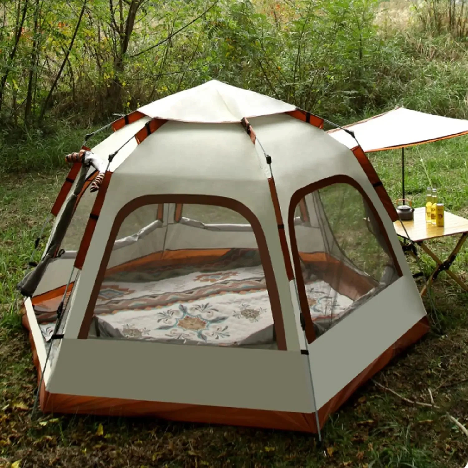 Двухслойные квадратные всплывающие палатки с принтом на заказ для открытом