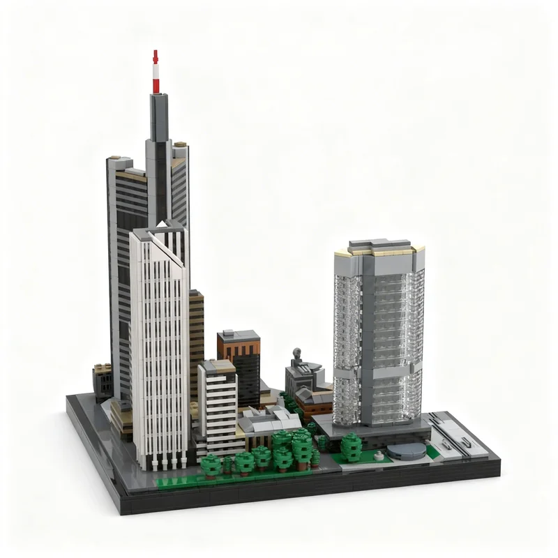 Фото 4057 деталей MOC, модель архитектурного комплекса «Новая Майнцская улица» во Франкфурте, часть 2, строительные блоки, игрушка, подарок на Рождество №2