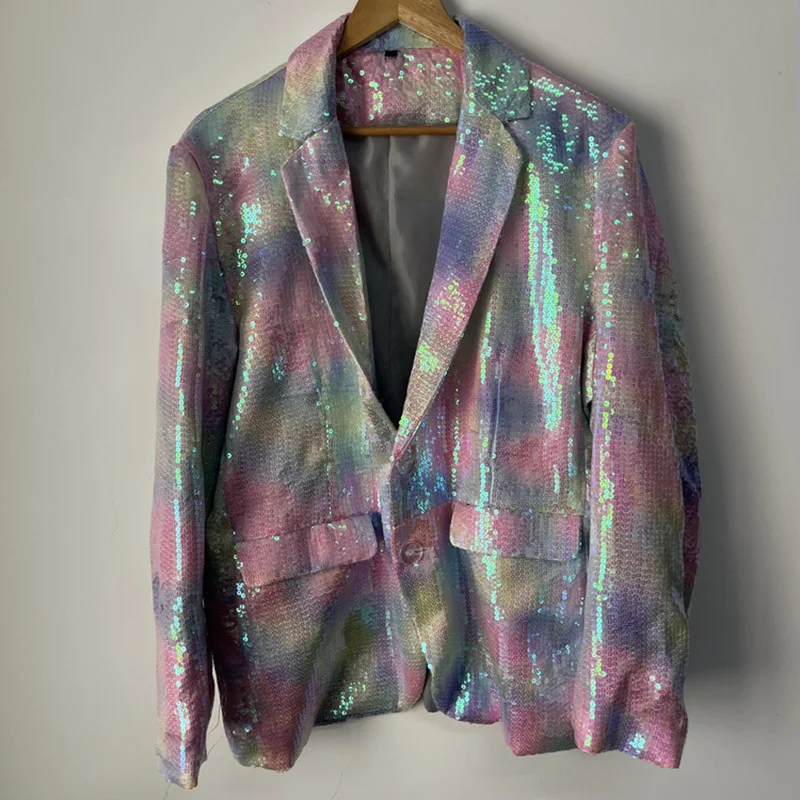 PFHQ модная мужская одежда с блестками индивидуальная нишевая повседневная куртка