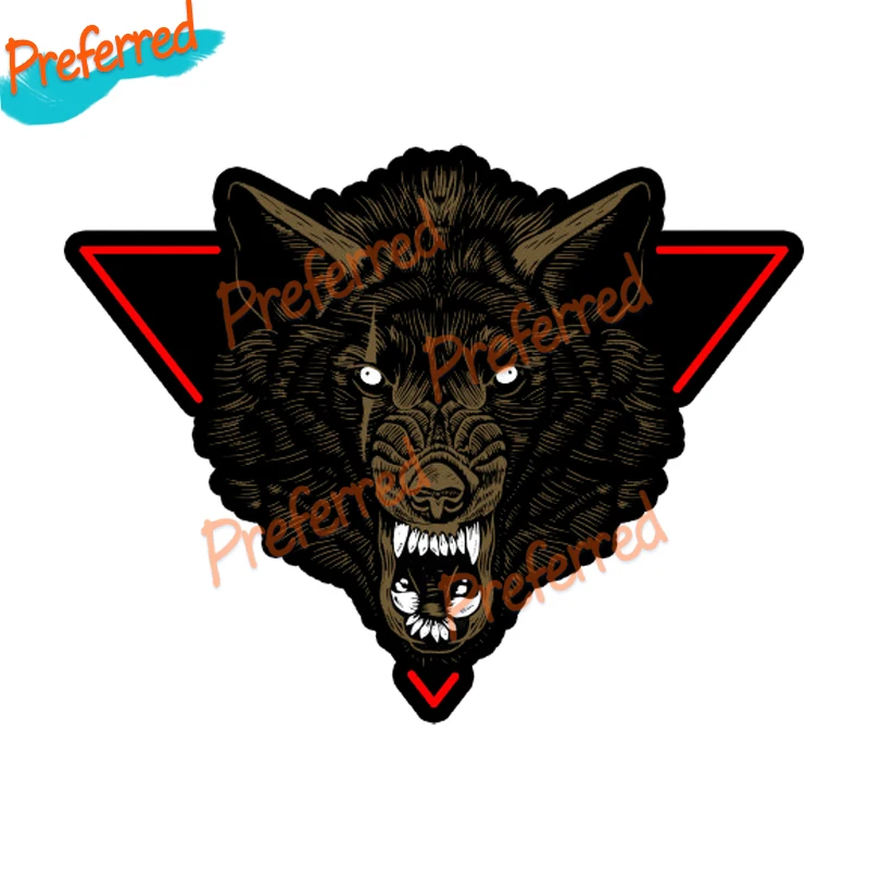 

Wolf Head Animal Style Old School Door Badge Decal Motocross Racing Laptop Helmet Trunk Wall Vinyl Car Sticker Die Cutting