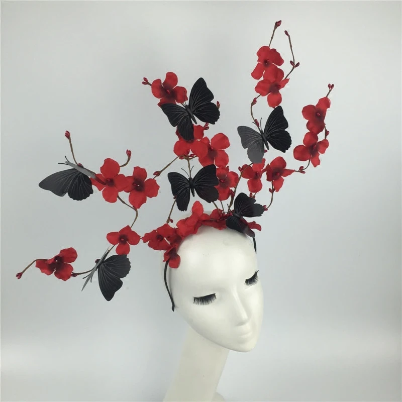 Головной убор с цветами и ветками реквизит для фотосессии невесты школы