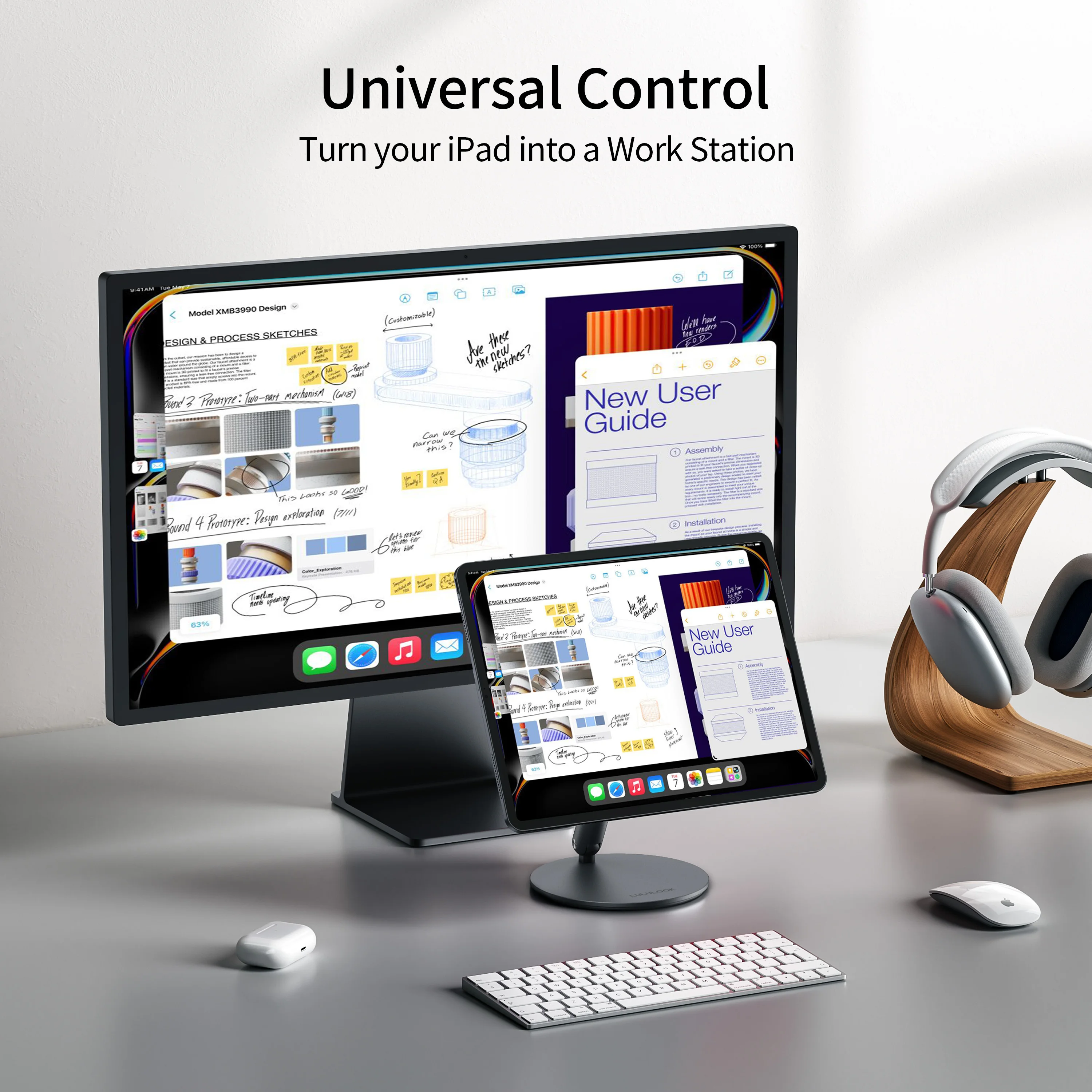 Магнитная подставка LULULOOK для iPad Pro регулируемый складной держатель с поворотом