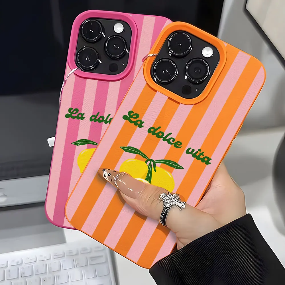 Мягкий чехол для телефона с узором «Сладкий желтый лимон» и личи для iPhone 11 12 13 14 15 16 17 Pro Max 15 Plus Air X Xs XR, противоударный (art.: 3920da95b0700) - 3920da95b0700