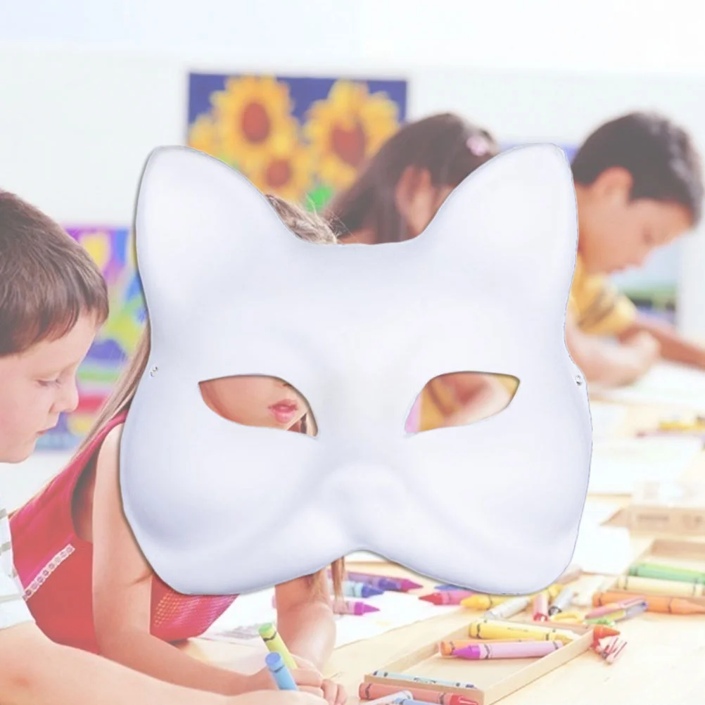 

5Pc Mask Painting Mask Full Face Costume Pulp Blank White Mask For DIY