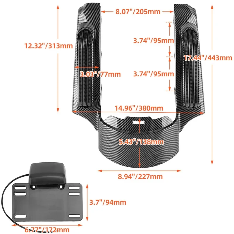 Светодиодный задний фонарь для мотоцикла удлинитель заднего крыла комплект