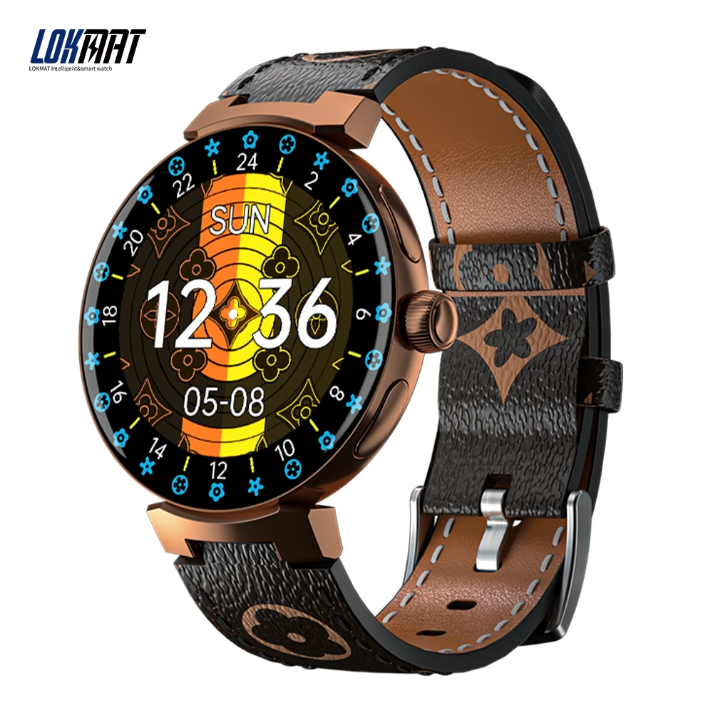 

Модные Смарт-часы LOKMAT TIME PRO с Bluetooth, напоминанием о звонках, Смарт-часы с NFC, пульсометром, вращающаяся кнопка для телефона Android