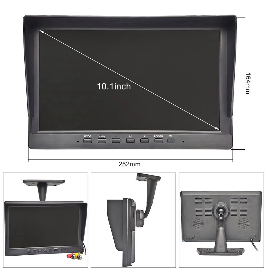 DIYKIT 1920x1080 10 1-дюймовый автомобильный монитор AHD IPS IP68 Starlight ночного видения камера