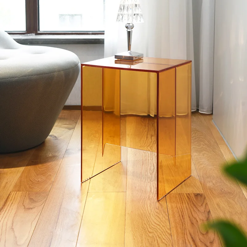 

Minimalist Acrylic Coffee Tables Transparent Sofa Bed Side Table Simple mini Corner Table Modern Designer Living Room Furniture