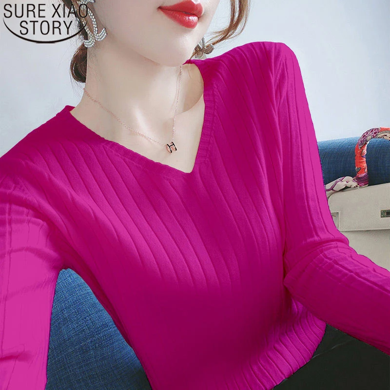 

Elegant V Neck Soft Knitted Sweater 2023 New Pullover Women Spring and Autumn Women Sweater Tops Pull Femme Women Clothes 22749
