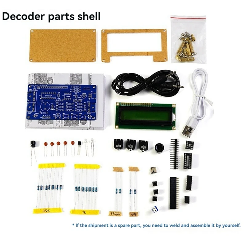 CW Декодер азбуки Морзе DIY Kit Trainer Комплект электронных компонентов с цифровым
