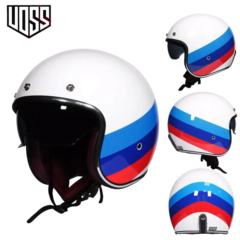 

Retro motorcycle helmet 3/4 open half helmet unisex capacete vintage ABS material VOSS-060