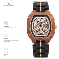 bobo bird men watch relogio masculino automatic mechanical watches 2022 new luxury wooden wristwatch reloj hombre dropshipping