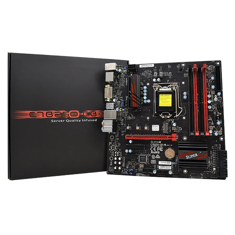 

For SUPERMICRO C7B250-CB-ML Motherboard Set Motherboard 1151 DDR4 64GB RAM Support Core i7 i5 i3 Cpus Intel B250 HDMI PCI-E 3.0