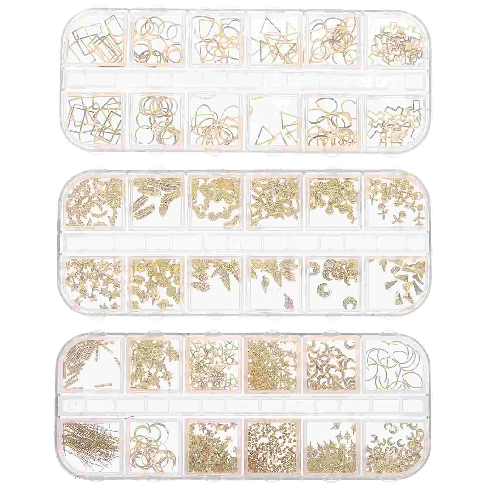 

3 Boxes Alloy Filling Charms Alloy Epoxy Resin Supplies Resin Filling Accessories Water Droplets Cross Conch