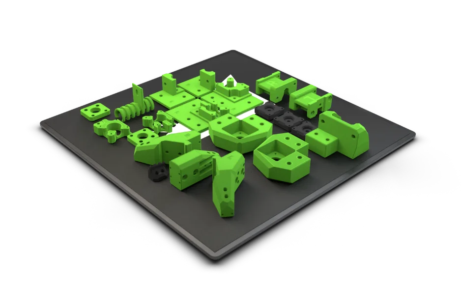 

Комплект деталей для 3D-принтера green V-core3 из АБС-пластика