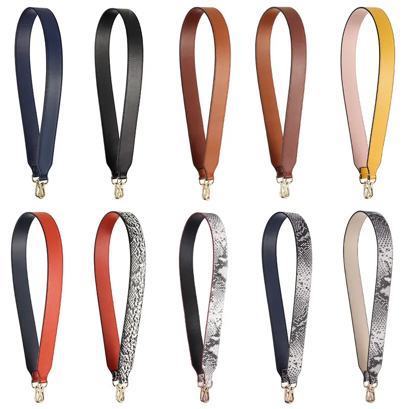 95cm DIY Serpentine Prints Straps Replaceable Leather Handle Multicolor Accessories for Women Wide Shoulder Bag Part Belt