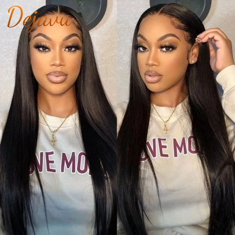 

34inch Straight Lace Front Wigs Human Hair 13x6 HD Transparent Lace Frontal Wig with Hair Wigs for Black Women