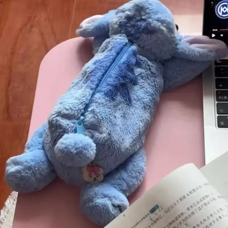 Пенал Disney Stitch Kawaii плюшевый пенал большая мультяшная емкость сумка для карандашей