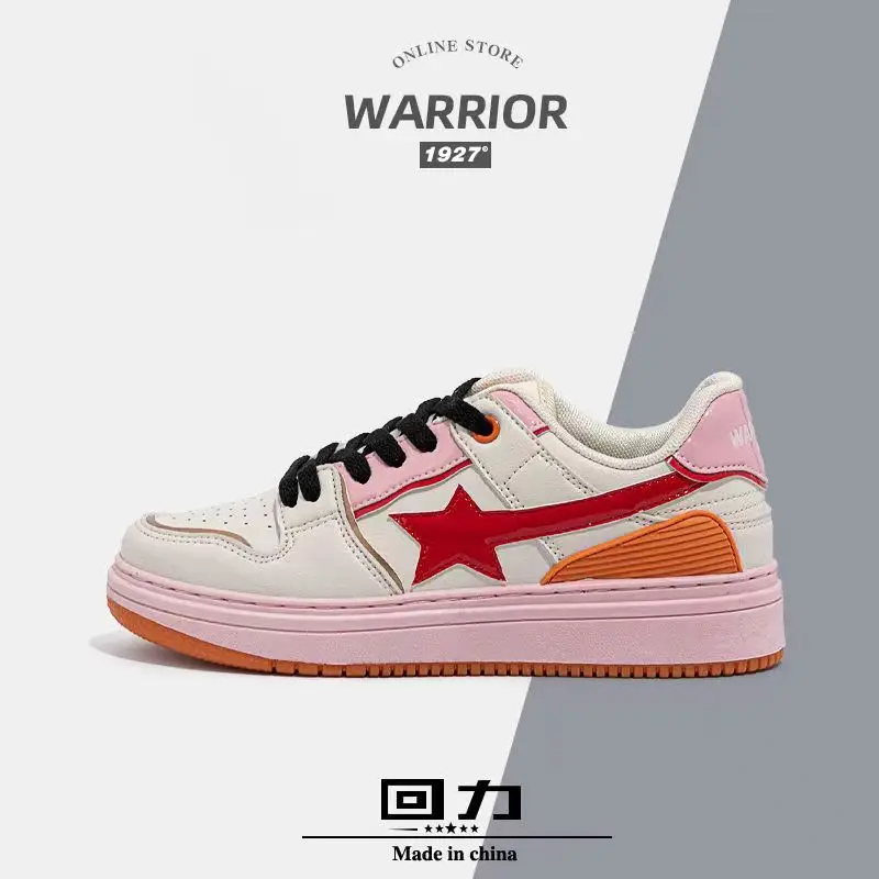 

Warrior Sneakers For Outdoor Wear With Paris Fashion Show Style Board Shoes For Men And Women The Same Warrior Genuine Sneakers