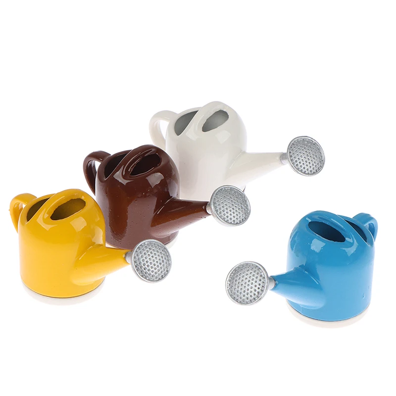 

1/12 Dollhouse Miniature Mini Metal Watering Can Simulation Garden Tools Decoration For Children Kids Pretend to Play Accessorie