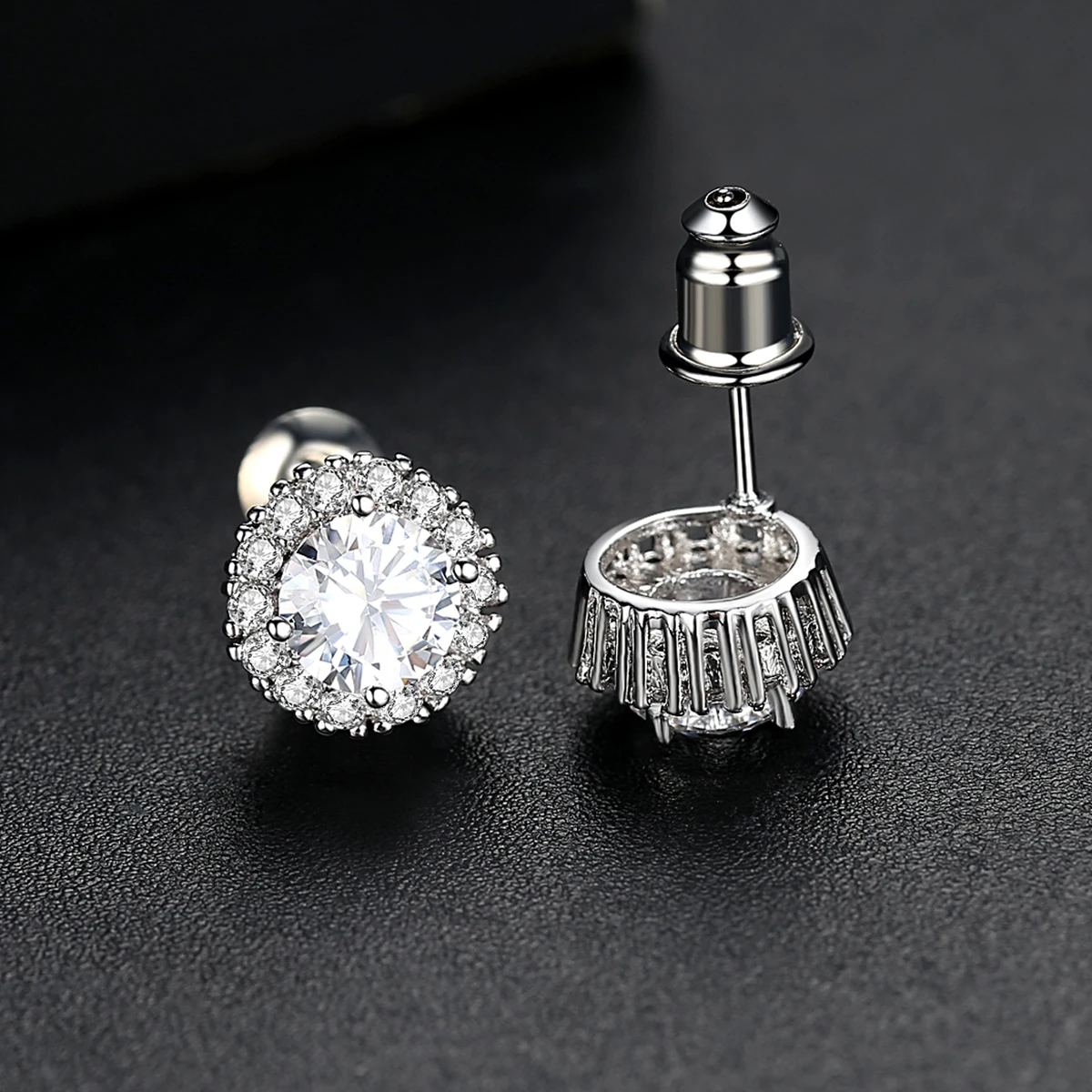 LUOTEEMI новые модные классические круглые серьги-гвоздики белого и золотого цвета