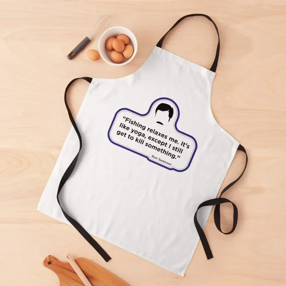 Ron Swanson-рыбалка с цитатой фартук для женщин кухонная домашняя утварь женский
