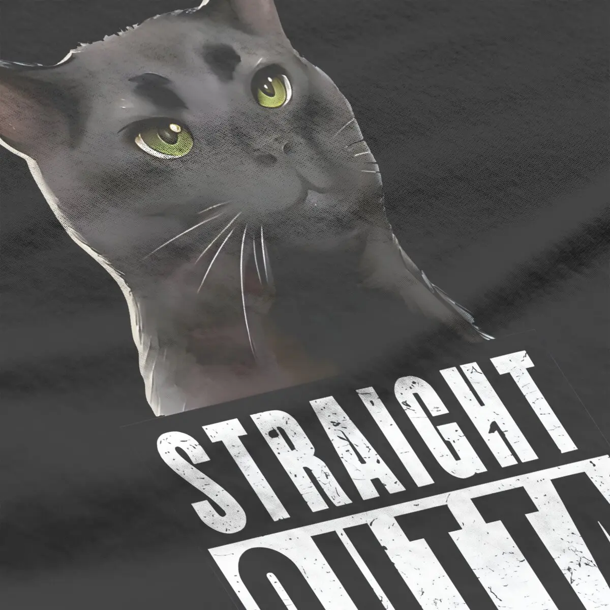 Футболки из полиэстера с черными кошками Мужская футболка принтом Zoning Out