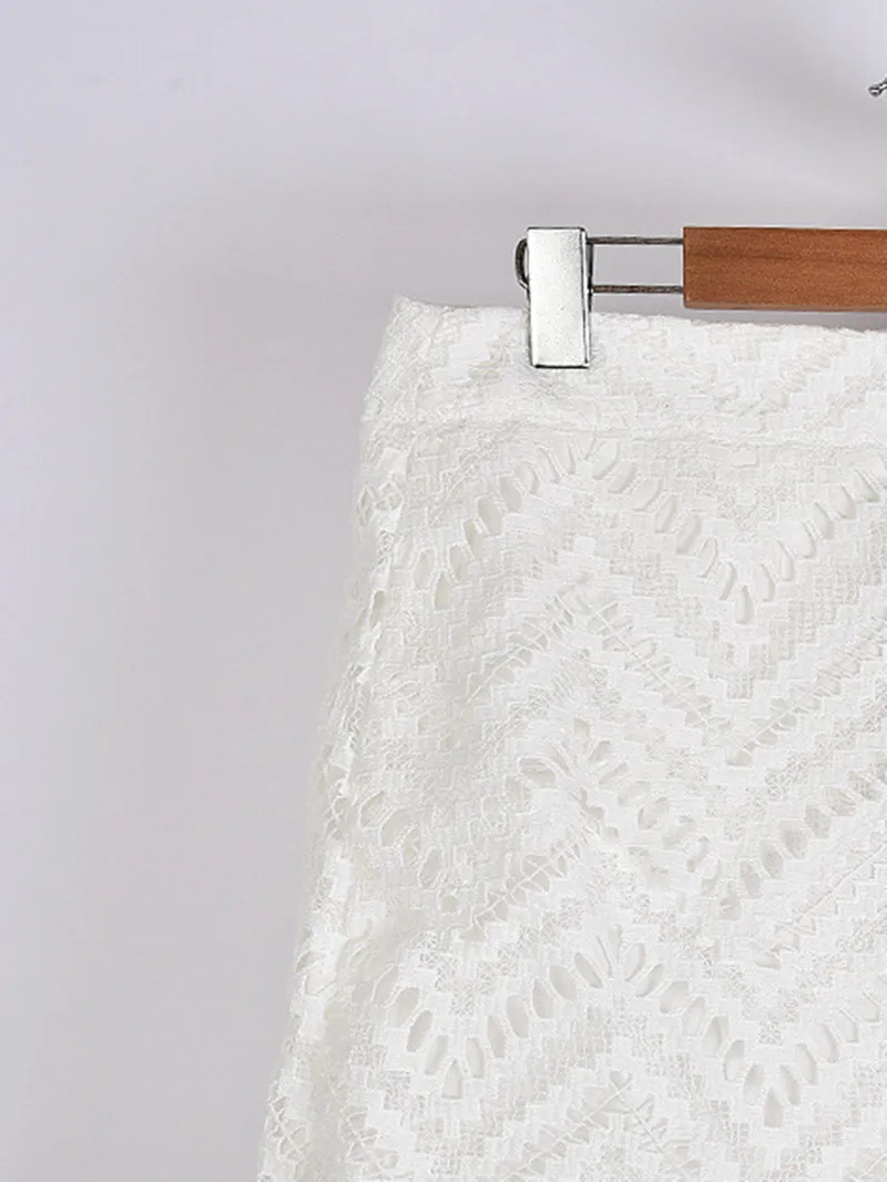 Женская мини-юбка на молнии с высокой талией осенняя Новая женская белая