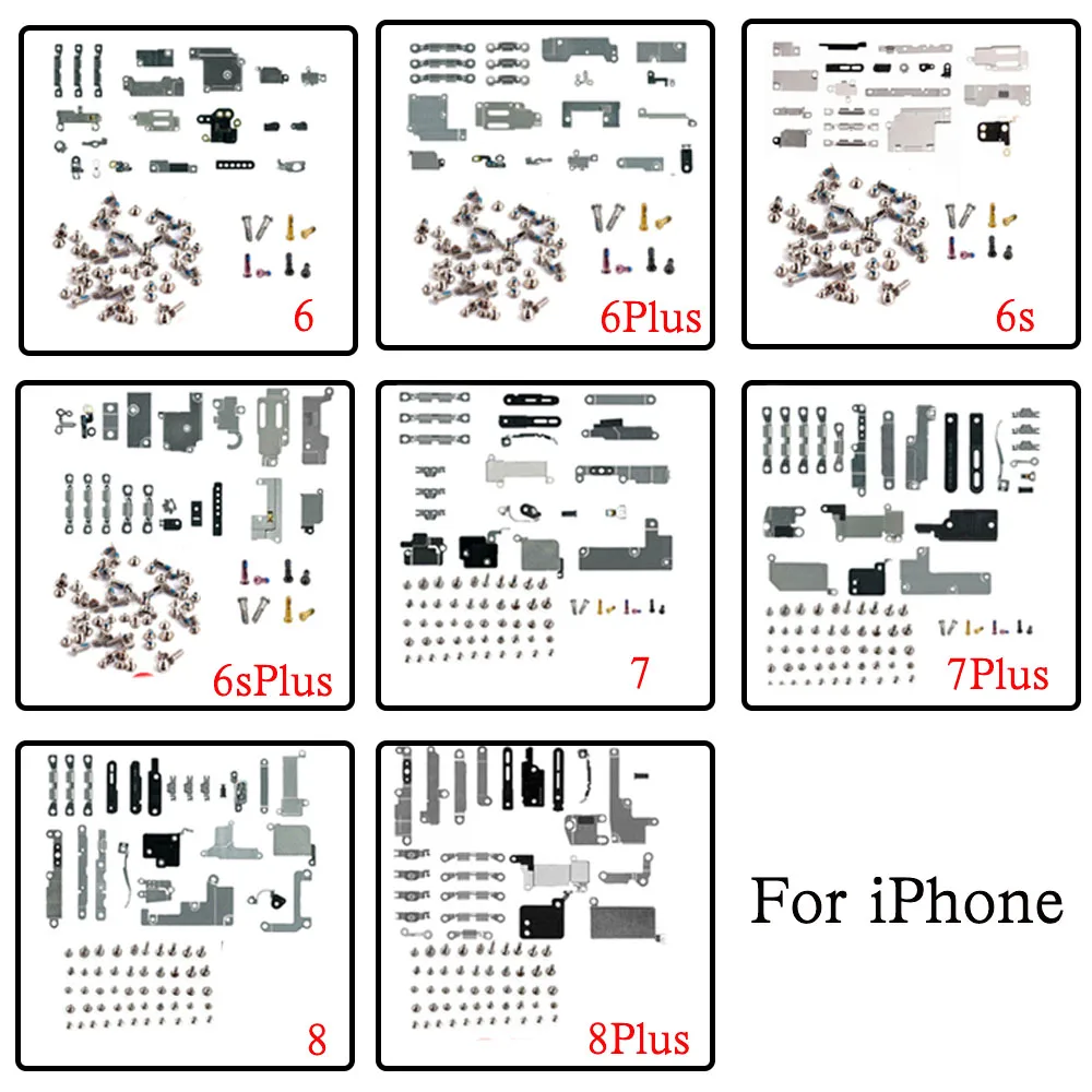 Внутренние детали кронштейна для iPhone 6 6s 7 8 Plus внутри небольшого металлического