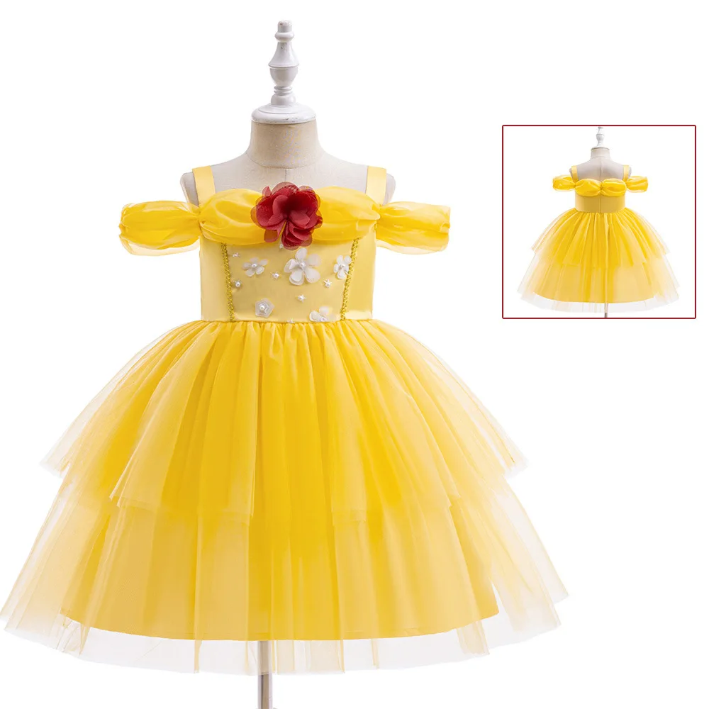 Детская одежда принцессы детский костюм Эльзы на Хэллоуин Рапунцель для девочек