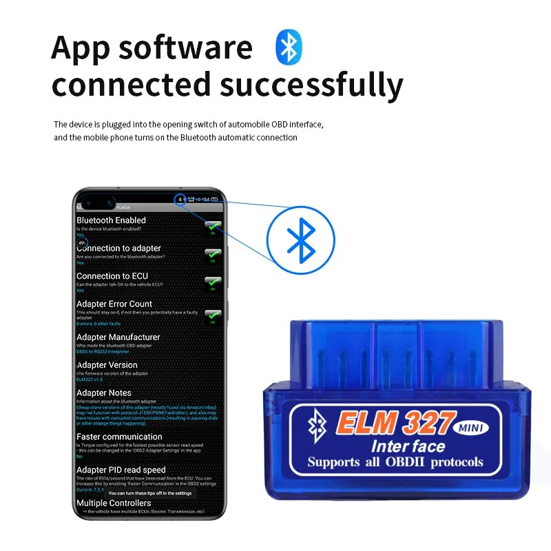 Фото Elm327 V2.1 Bluetooth-детектор Obd с двойной автомобильной неисправности для Digiprog 3 Vag-with Diagzone Pro, автомобильные принадлежности W203 Mercedes Benz №1
