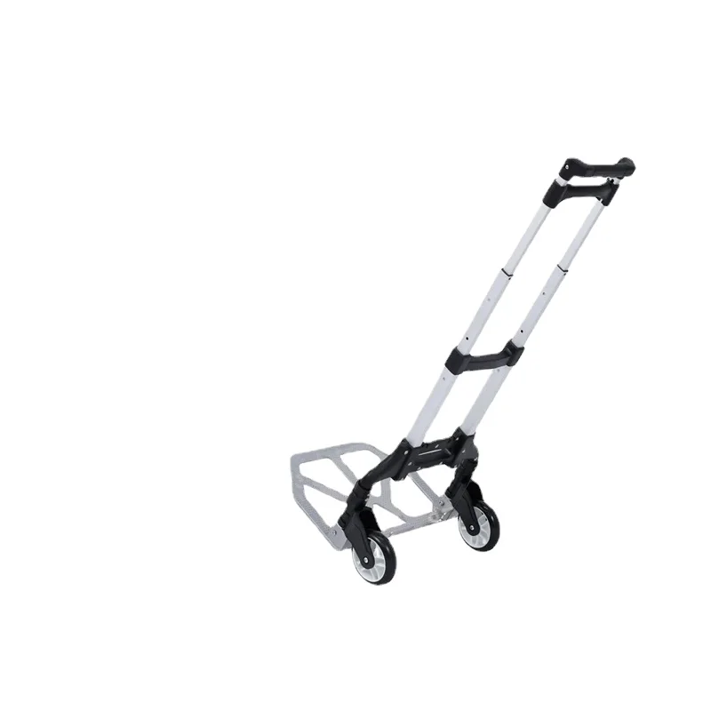 75kg All Terrain Stair Climbing Cart Hand Truck with Bungee Cord Portable Folding Trolley for Upstairs Cargo with Bag