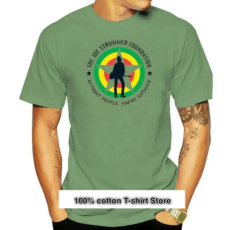 

Camiseta de manga corta para hombre y mujer, camisa de cuello redondo con estampado de Joe Strummer, tamaño asiático, HCP960