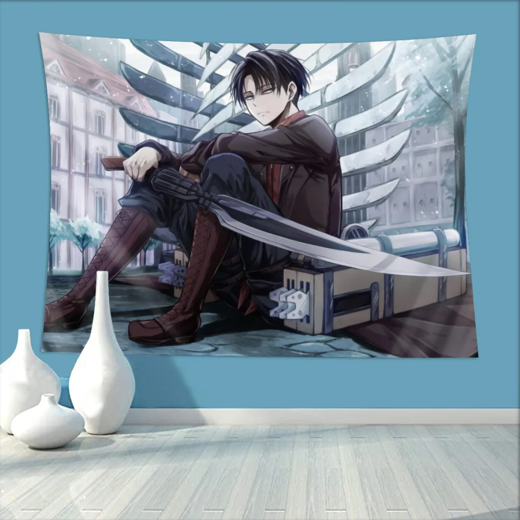 Levi гобелен для спальни атака на Титанов SnK аниме фон подвесное покрытие гостиной