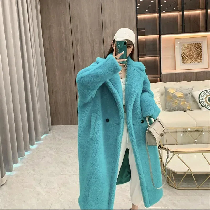 Фото Max Teddy Coat 62% Альпака 26% шерсть 12% шелковое пальто зимнее утепленное женское пальто №4