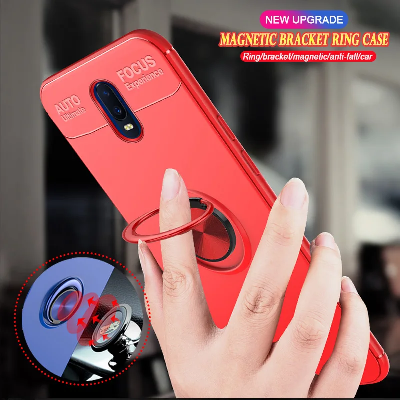 

Case For OPPO R17 RX17 Neo R15 Pro RX15 R15X R11 R9 R11S R9S Plus Soft TPU Magnetic Car Stand Phone Cover Coque